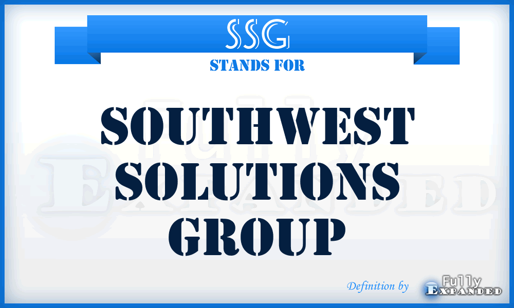 SSG - Southwest Solutions Group