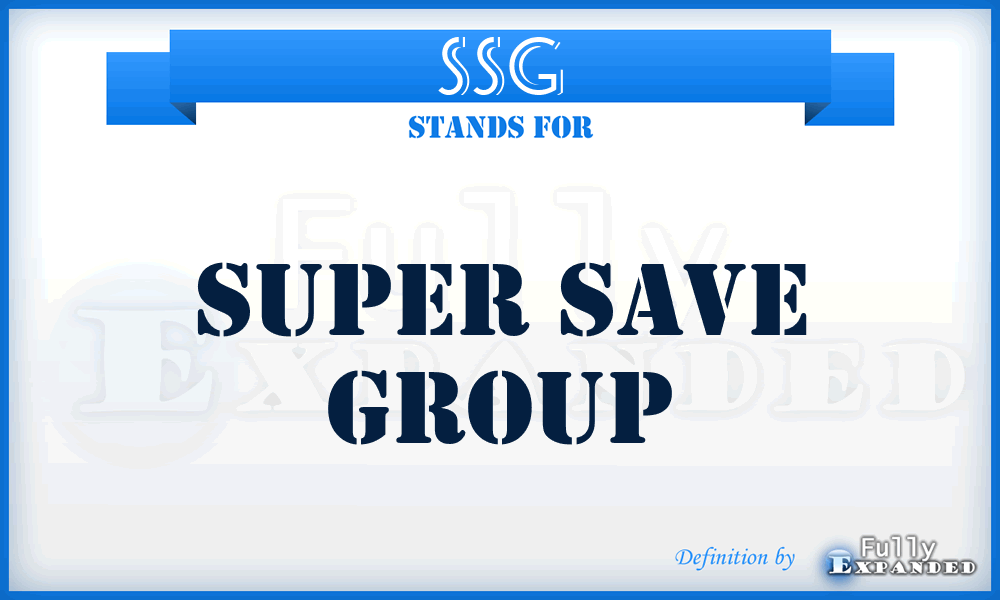 SSG - Super Save Group