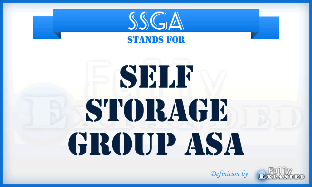 SSGA - Self Storage Group Asa