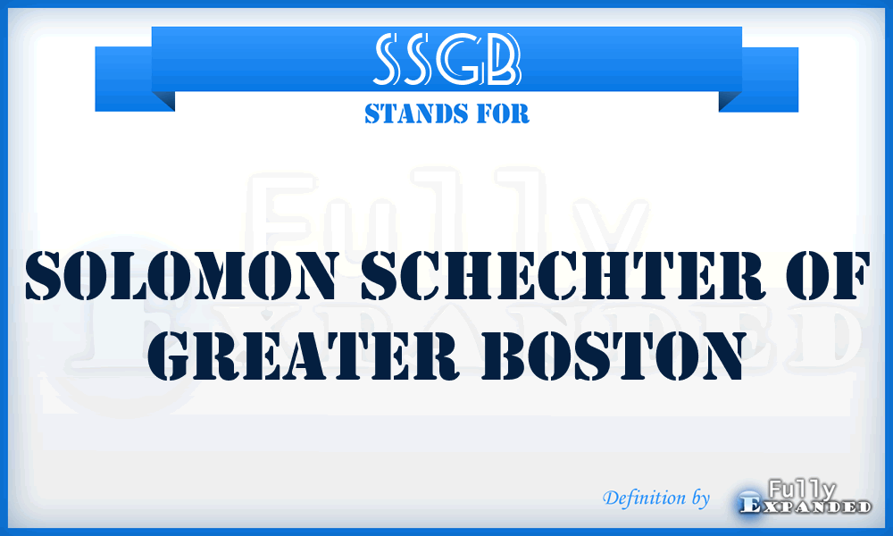 SSGB - Solomon Schechter of Greater Boston