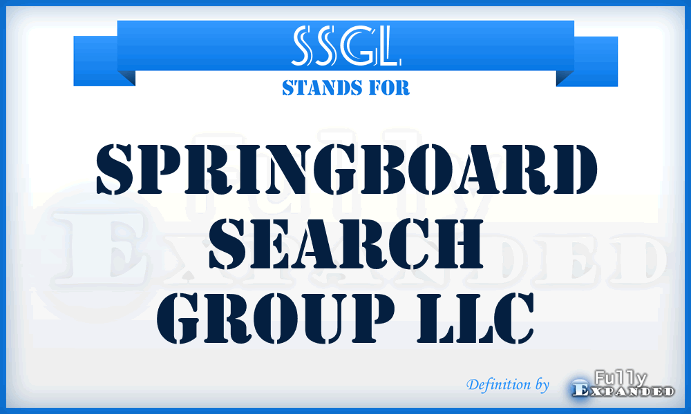 SSGL - Springboard Search Group LLC