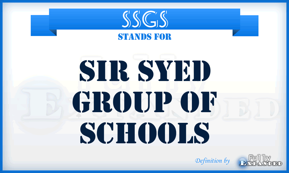 SSGS - Sir Syed Group of Schools