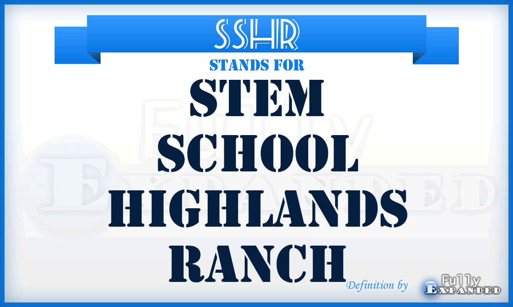 SSHR - Stem School Highlands Ranch