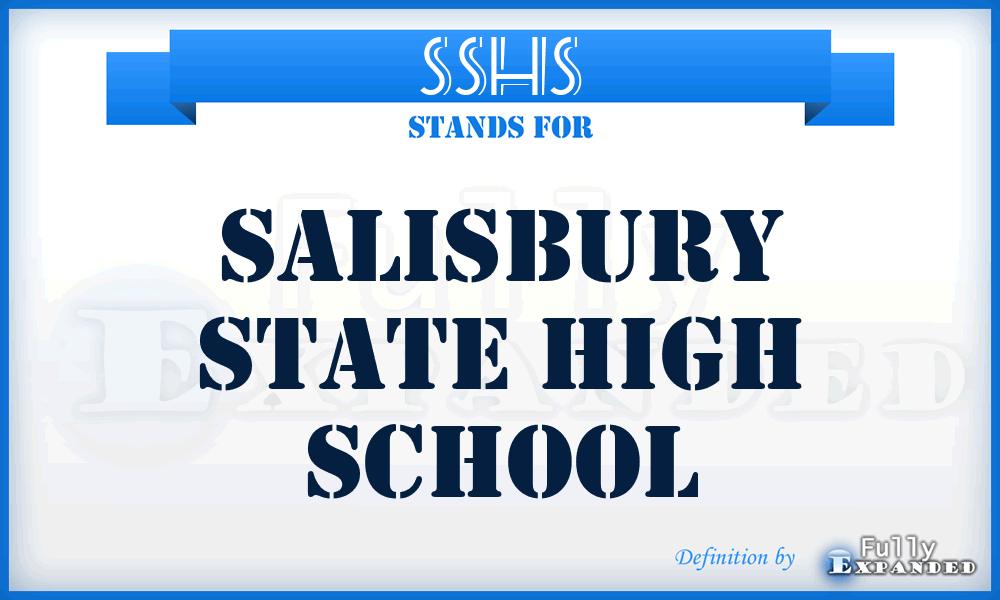 SSHS - Salisbury State High School