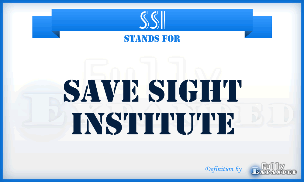 SSI - Save Sight Institute