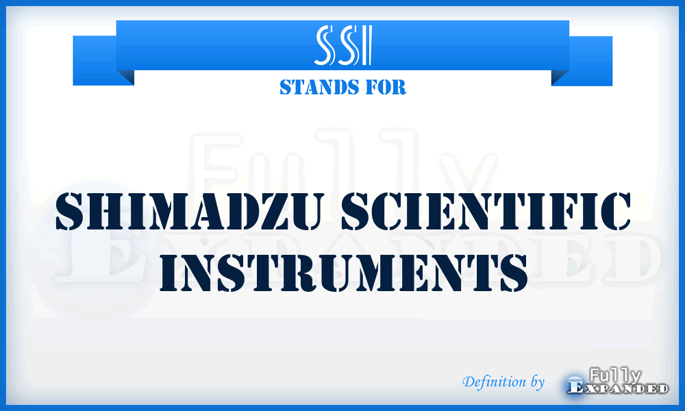 SSI - Shimadzu Scientific Instruments