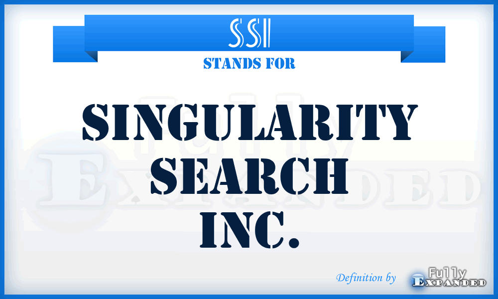 SSI - Singularity Search Inc.