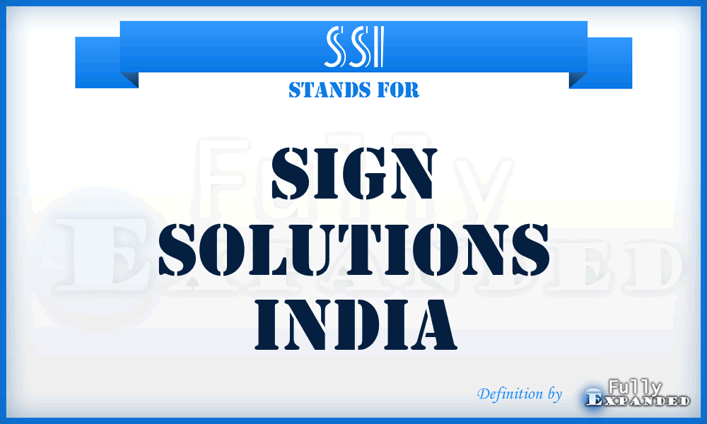 SSI - Sign Solutions India