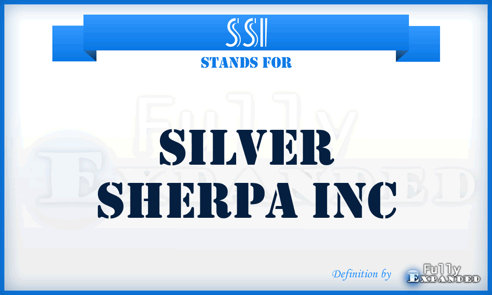 SSI - Silver Sherpa Inc