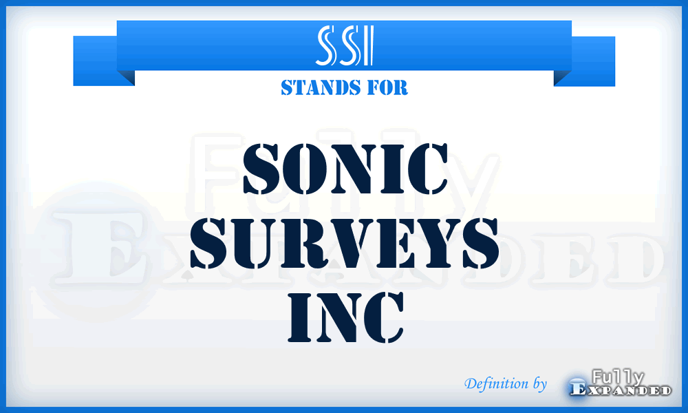 SSI - Sonic Surveys Inc