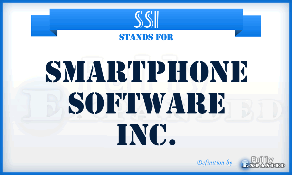 SSI - Smartphone Software Inc.