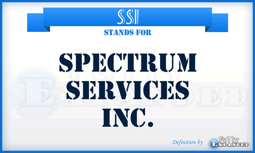 SSI - Spectrum Services Inc.