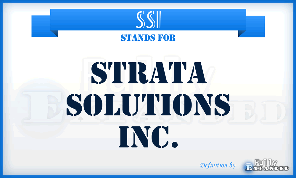 SSI - Strata Solutions Inc.
