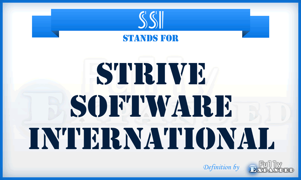 SSI - Strive Software International