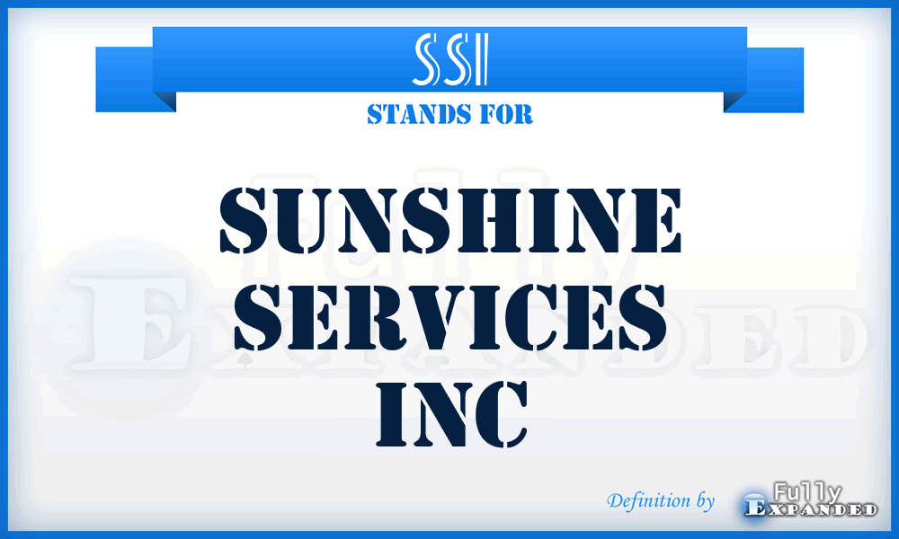 SSI - Sunshine Services Inc