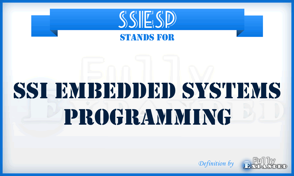 SSIESP - SSI Embedded Systems Programming