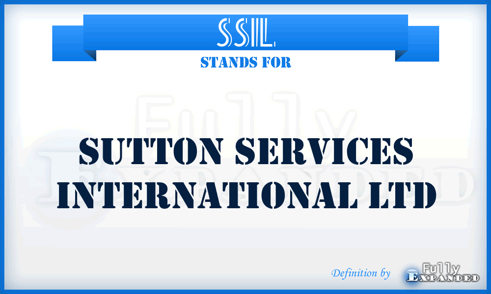SSIL - Sutton Services International Ltd