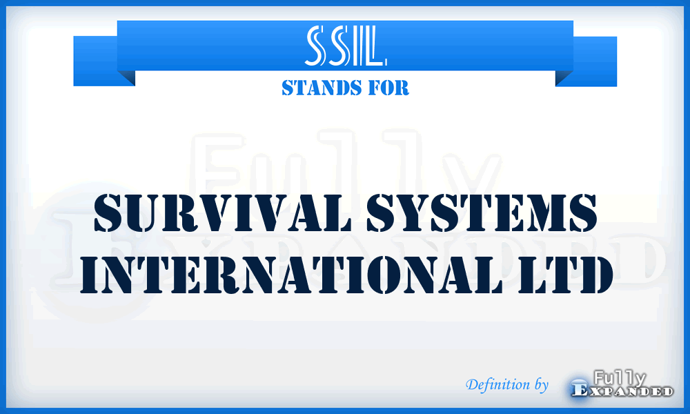 SSIL - Survival Systems International Ltd