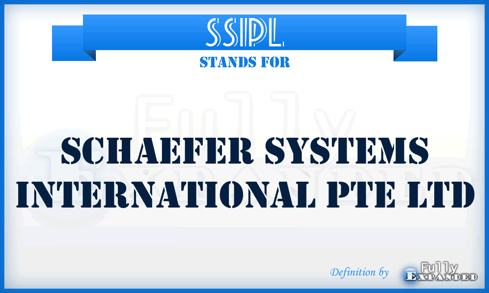 SSIPL - Schaefer Systems International Pte Ltd