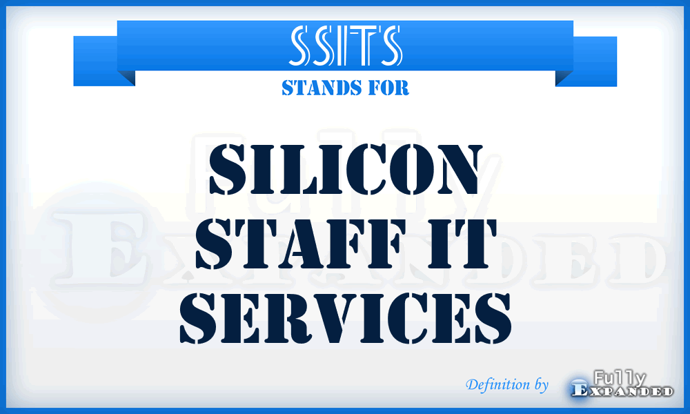 SSITS - Silicon Staff IT Services
