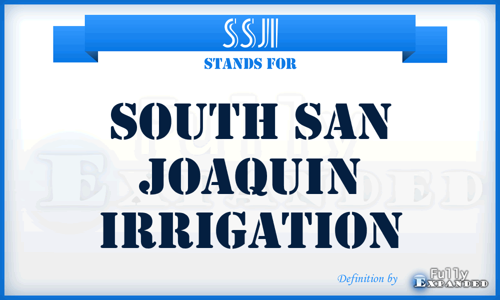 SSJI - South San Joaquin Irrigation