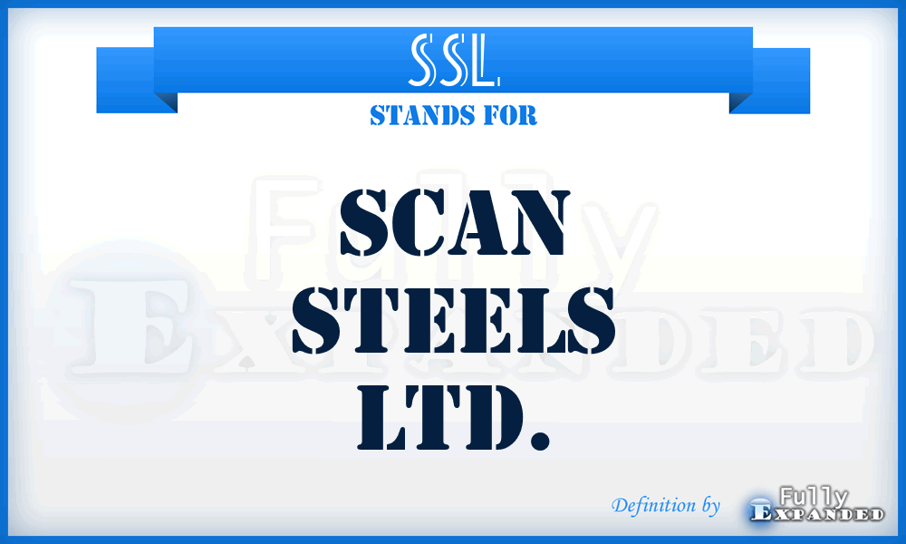 SSL - Scan Steels Ltd.