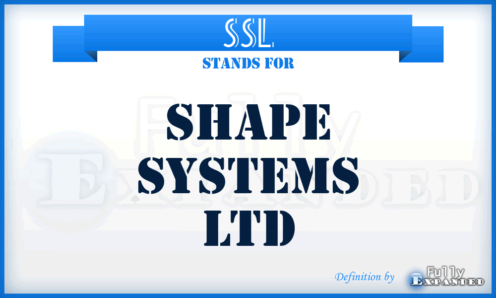 SSL - Shape Systems Ltd