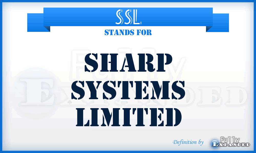 SSL - Sharp Systems Limited