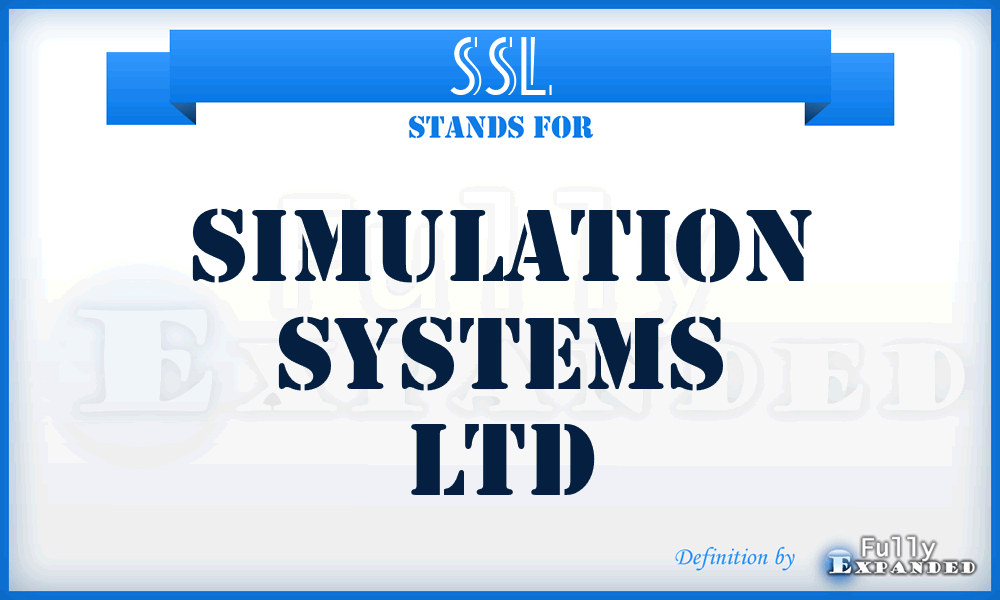 SSL - Simulation Systems Ltd
