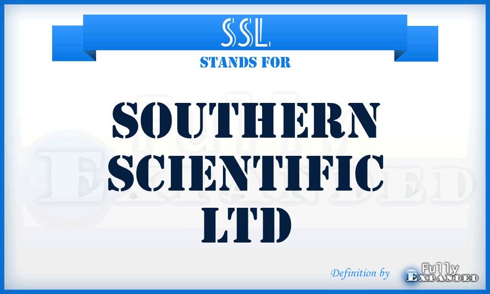 SSL - Southern Scientific Ltd