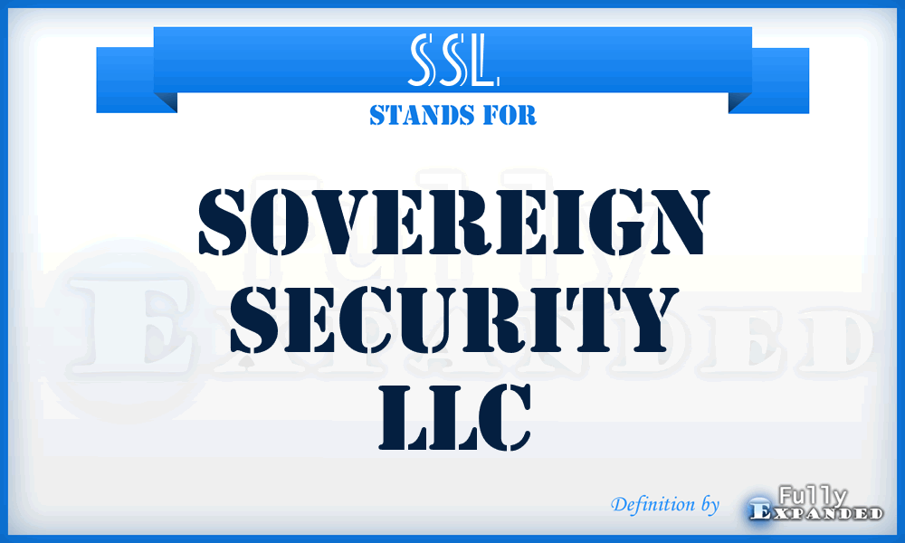 SSL - Sovereign Security LLC