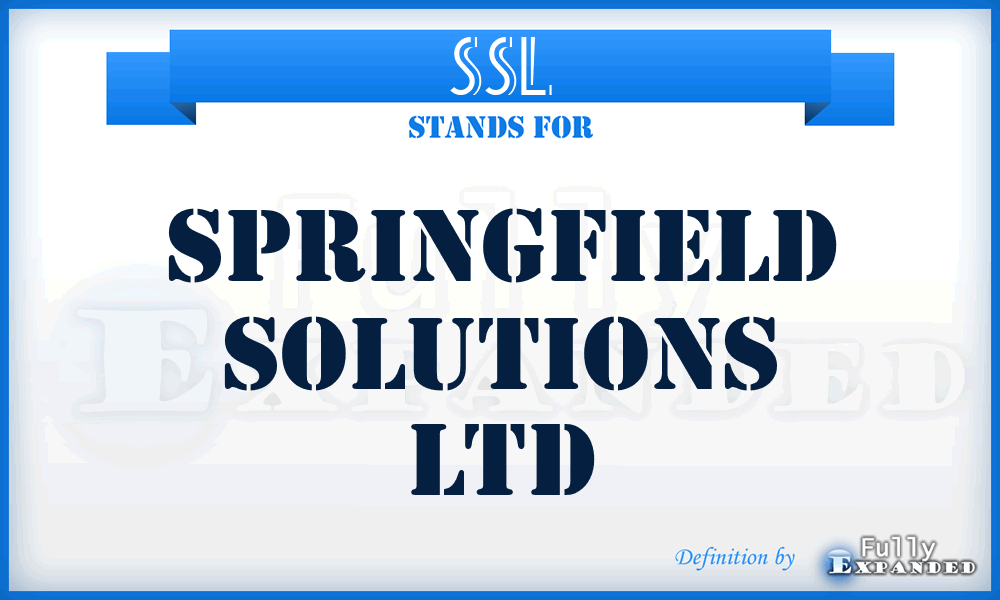 SSL - Springfield Solutions Ltd