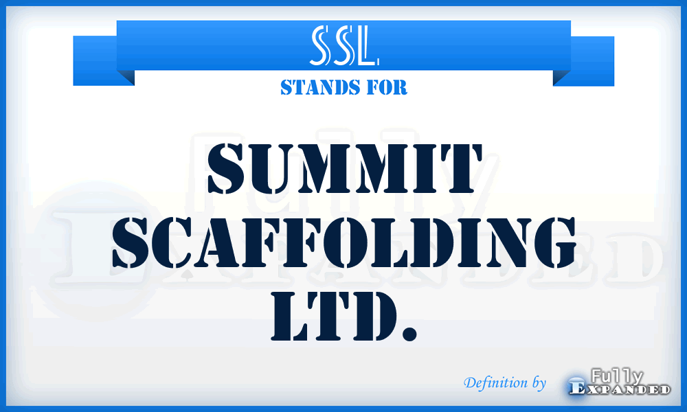 SSL - Summit Scaffolding Ltd.