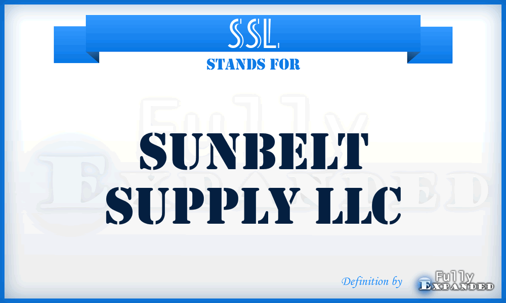 SSL - Sunbelt Supply LLC