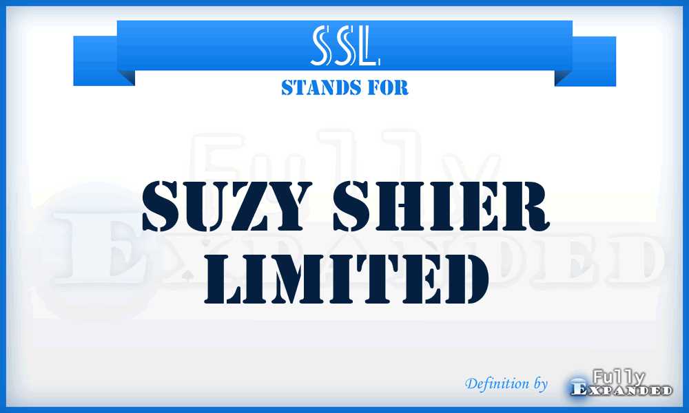 SSL - Suzy Shier Limited