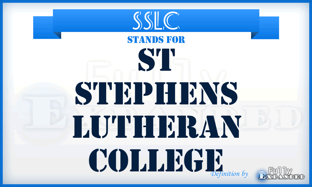 SSLC - St Stephens Lutheran College