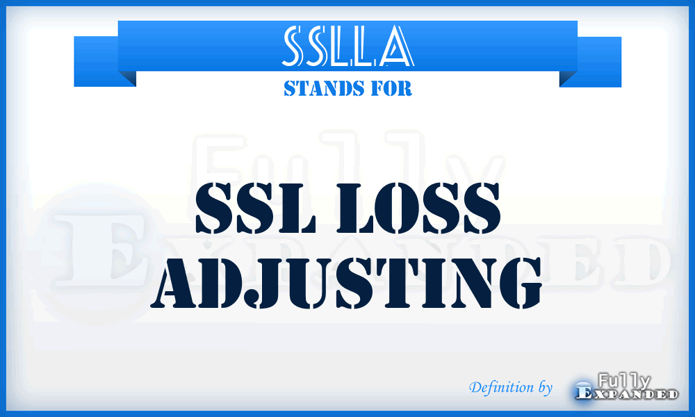 SSLLA - SSL Loss Adjusting