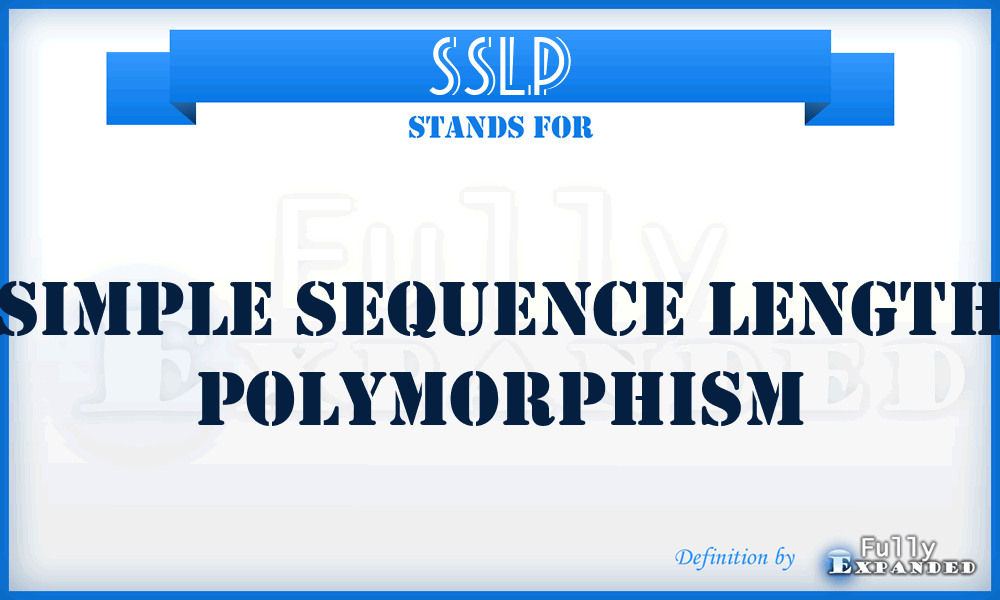 SSLP - Simple Sequence Length Polymorphism