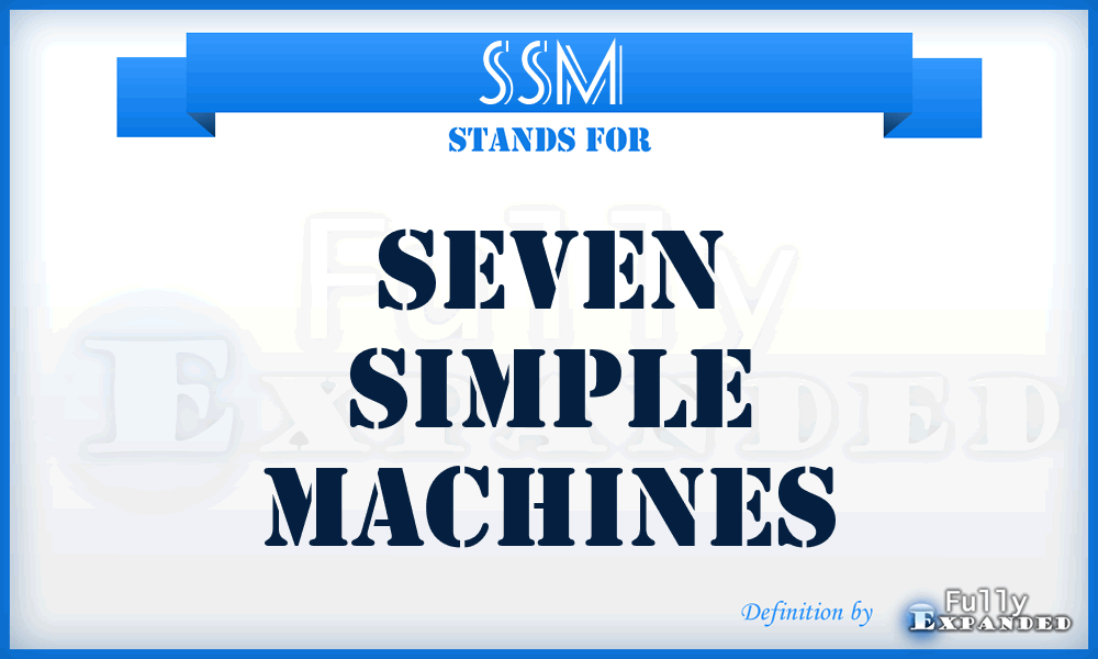 SSM - Seven Simple Machines