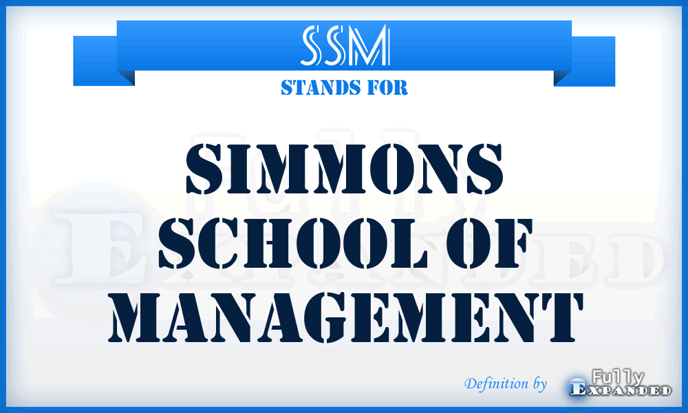 SSM - Simmons School of Management