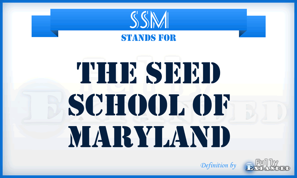 SSM - The Seed School of Maryland