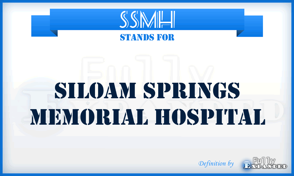 SSMH - Siloam Springs Memorial Hospital