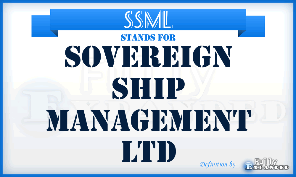 SSML - Sovereign Ship Management Ltd