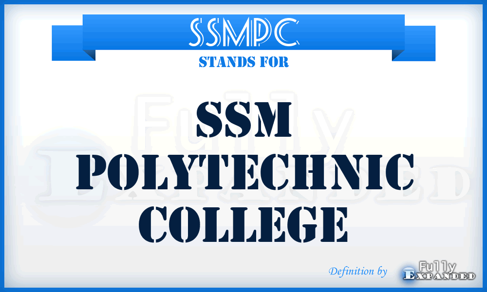 SSMPC - SSM Polytechnic College