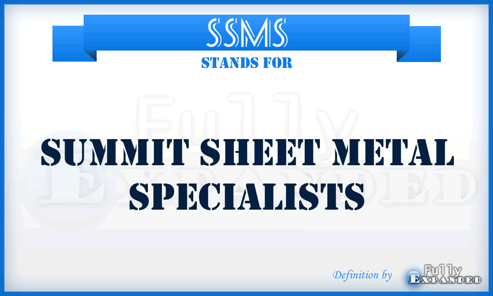 SSMS - Summit Sheet Metal Specialists