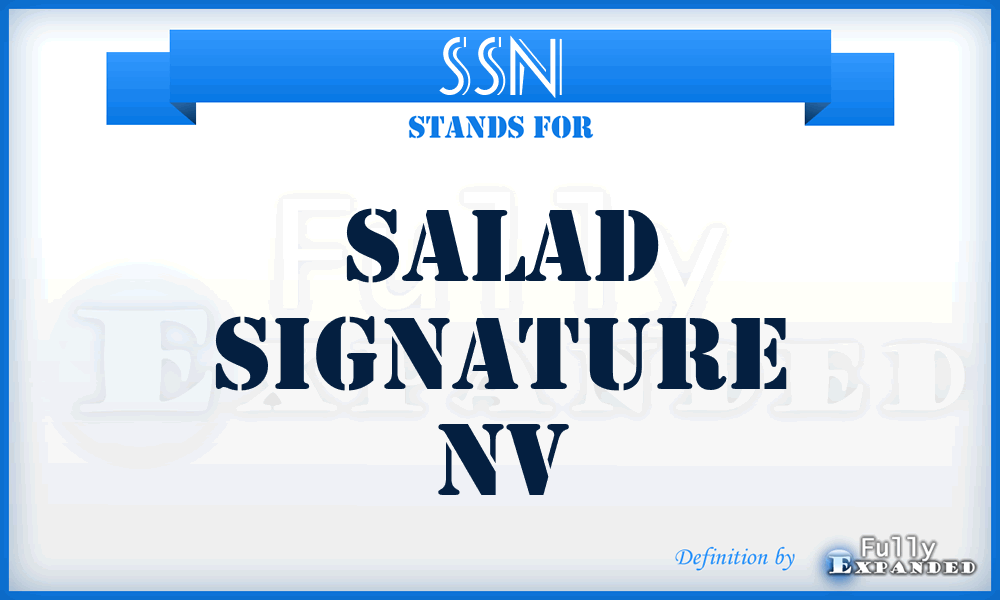 SSN - Salad Signature Nv