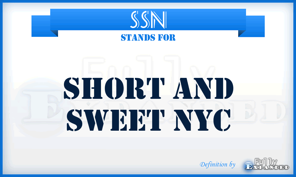 SSN - Short and Sweet Nyc