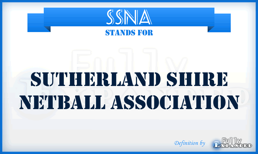 SSNA - Sutherland Shire Netball Association