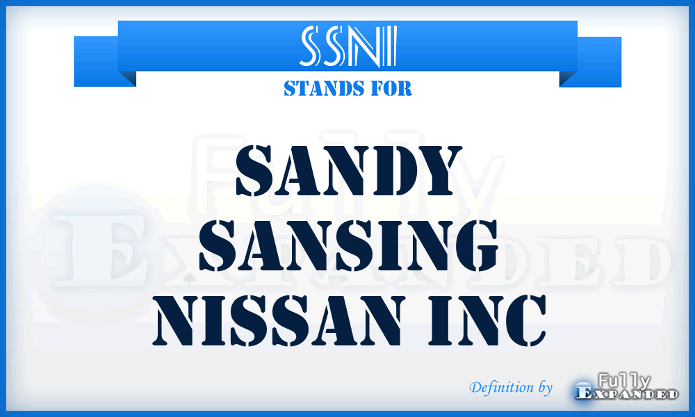SSNI - Sandy Sansing Nissan Inc