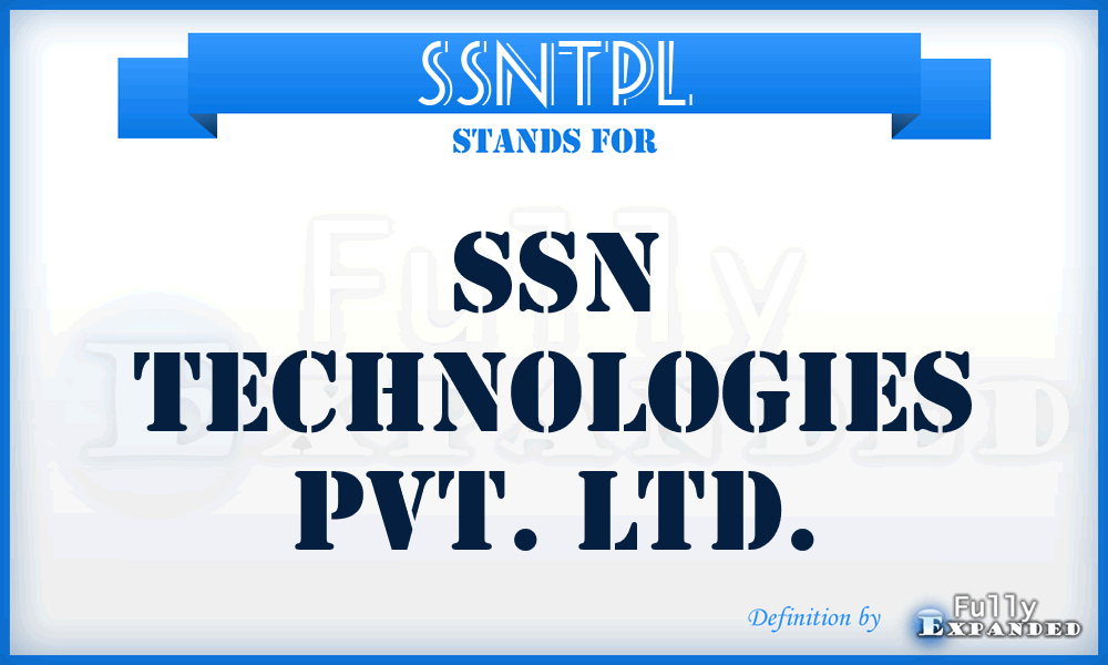 SSNTPL - SSN Technologies Pvt. Ltd.